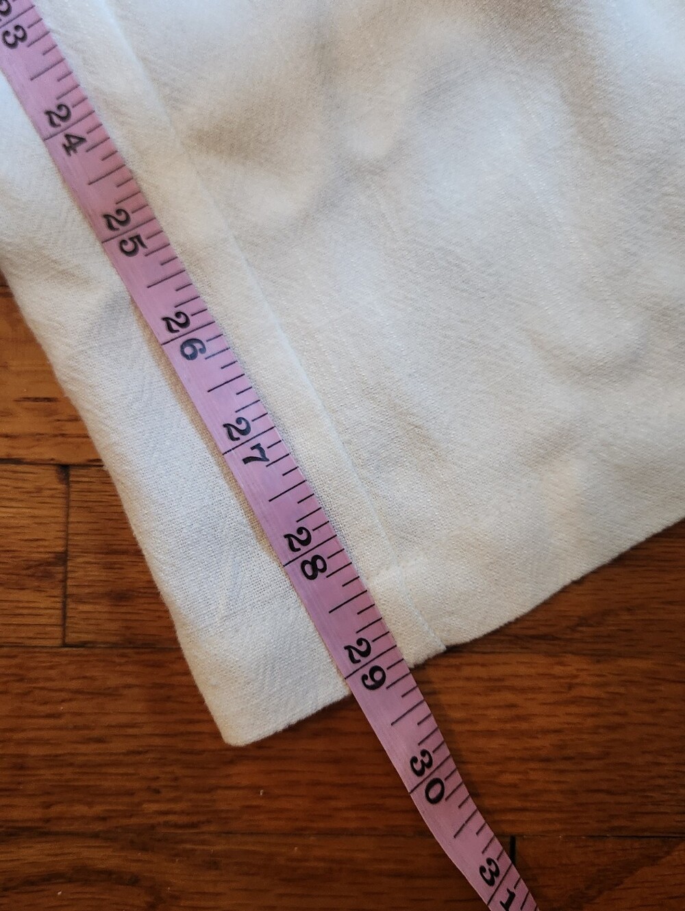 Happily Grey Cream Linen Blend Wide Leg Pants Medium NWT Cottagecore Boho - Picture 7 of 9